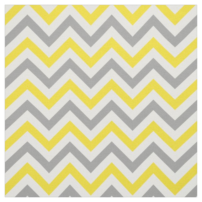 Yellow, Dk Gray, White LG Chevron ZigZag Sz6 Fabric (Swatch)