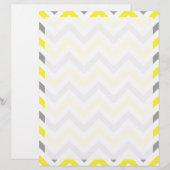 Yellow, Dk Gray Wht Large Chevron ZigZag Pattern (Front/Back)