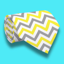 Yellow, Dk Gray Wht Large Chevron ZigZag Pattern