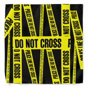 Yellow Do Not Cross Crime Scene Tape Danger Areas Bandana