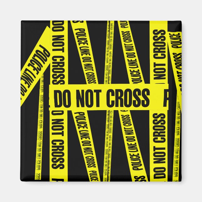 Yellow Do Not Cross Crime Scene Tape Danger Areas Magnet (Front)