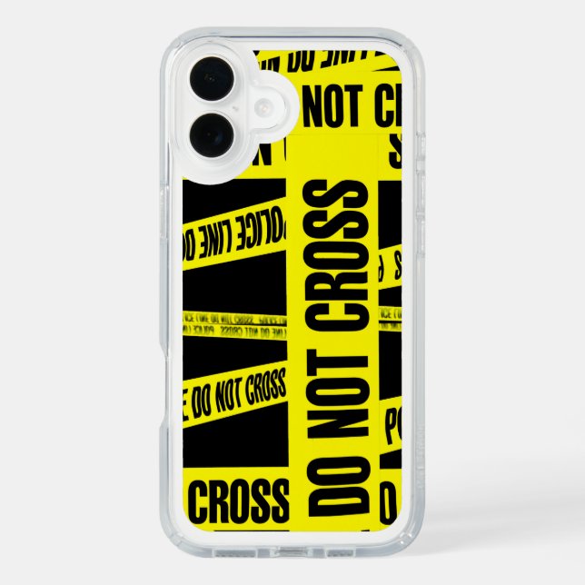 Yellow Do Not Cross Crime Scene Tape Danger Areas Speck iPhone Case (Front)