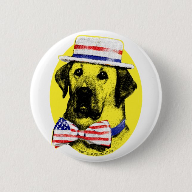 Yellow Dog Button  (Front)