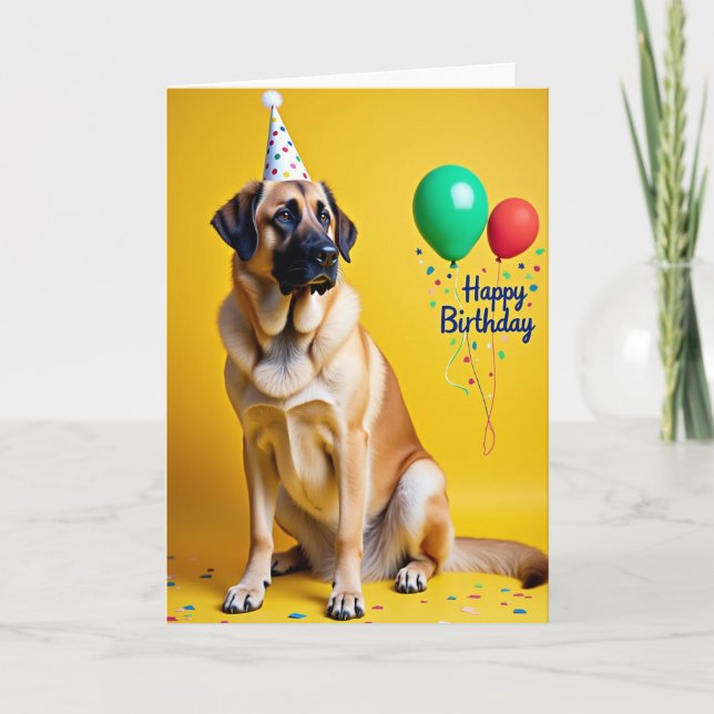 Yellow Dog Celebration Card (Front)