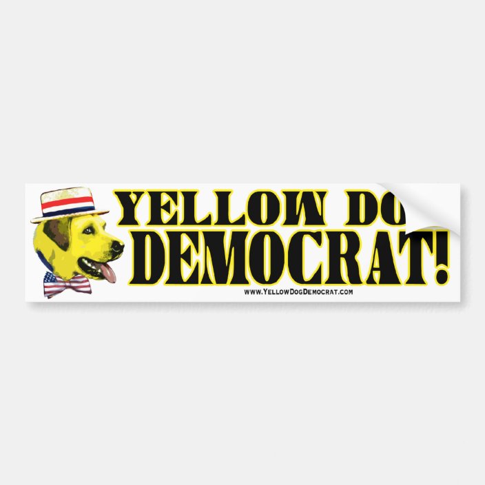 Yellow Dog Democrat Bumper Sticker