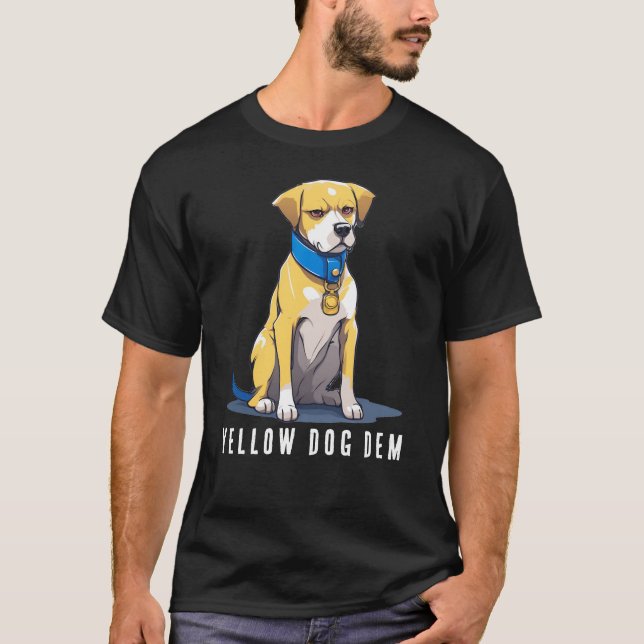 Yellow Dog Democrat Politics USA President 2024 T-Shirt (Front)