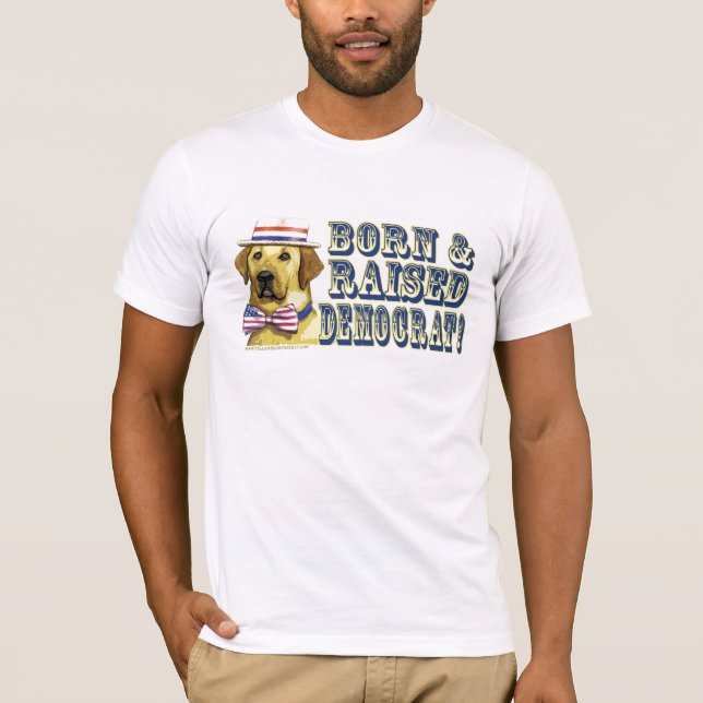 Yellow Dog Democrat Retro Shirt  (Front)