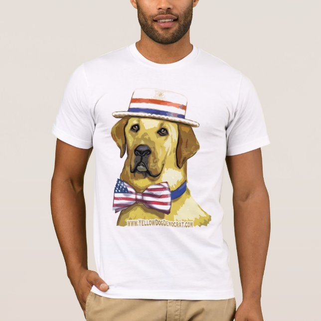 Yellow Dog Democrat Retro Shirt  (Front)