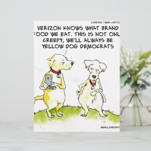 Yellow Dog Democrats Funny (Standing Front)