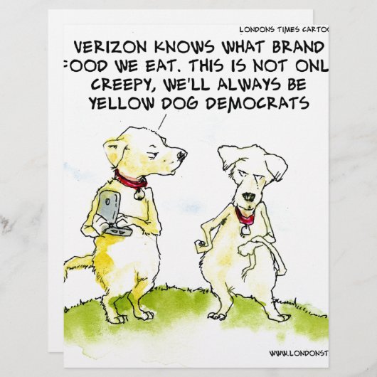 Yellow Dog Democrats Funny (Front/Back)