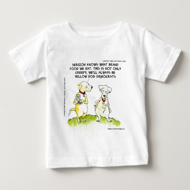 Yellow Dog Democrats Funny Baby T-Shirt (Front)
