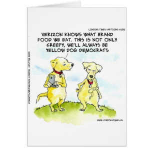 Yellow Dog Democrats Funny Cards