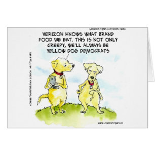 Yellow Dog Democrats Funny Cards