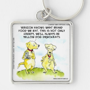 Yellow Dog Democrats Funny Keychain
