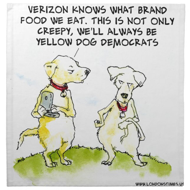 Yellow Dog Democrats Funny Napkin (Front)