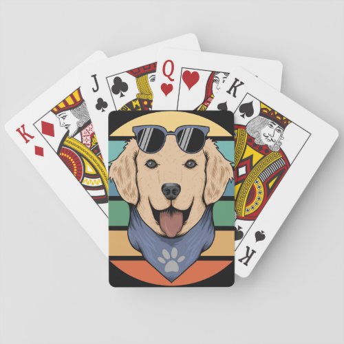 Yellow Dog Fashion Bicycle Playing Cards