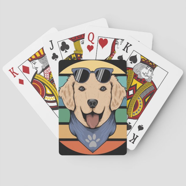 Yellow Dog Fashion Playing Cards (Back)