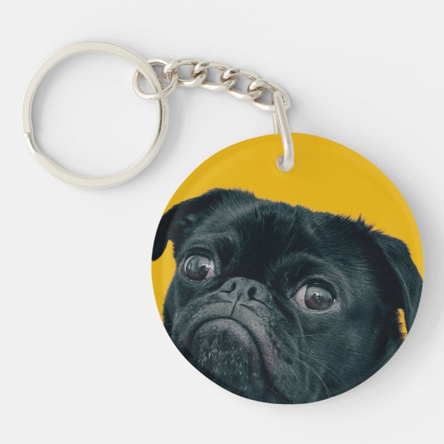 yellow dog keychain (Front)