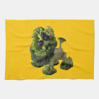 Yellow dog kitchen towel. towel