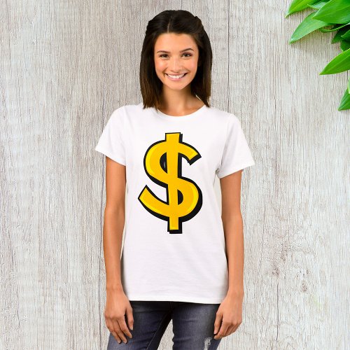Yellow Dollar Symbol T_Shirt