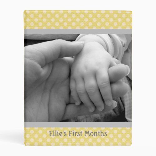 Yellow Dot Baby Book Avery Mini Binder