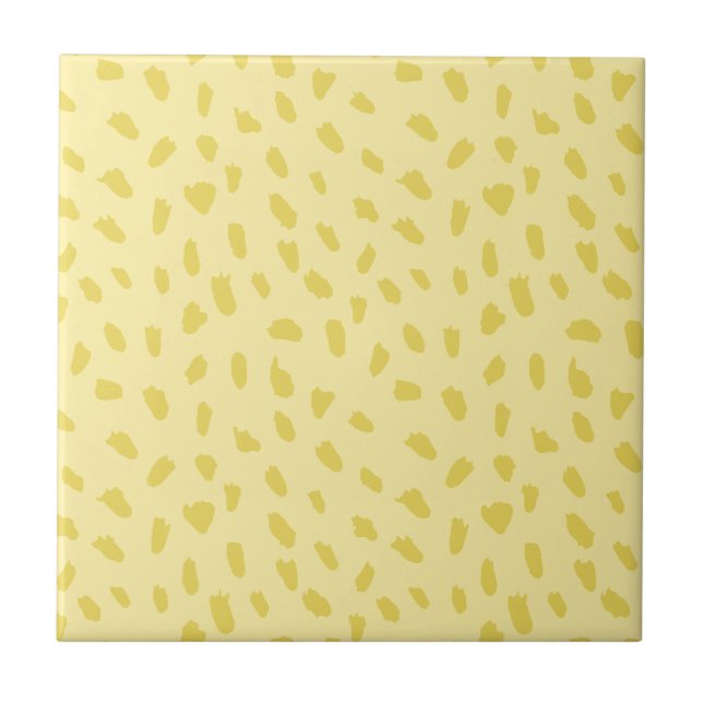 Yellow Dot Ceramic Tile (Front)