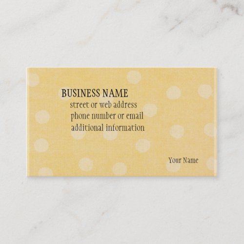 Yellow Dots - Business Card