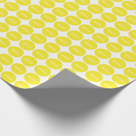 yellow dots on white wrapping paper