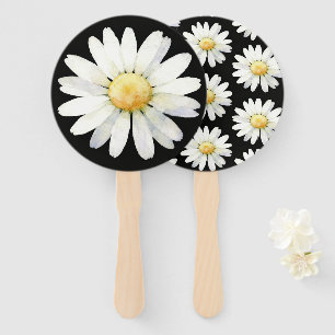 Yellow Dotted Daisy's Hand Fan
