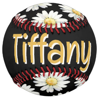 Yellow Dotted Daisy's (personalize) Softball