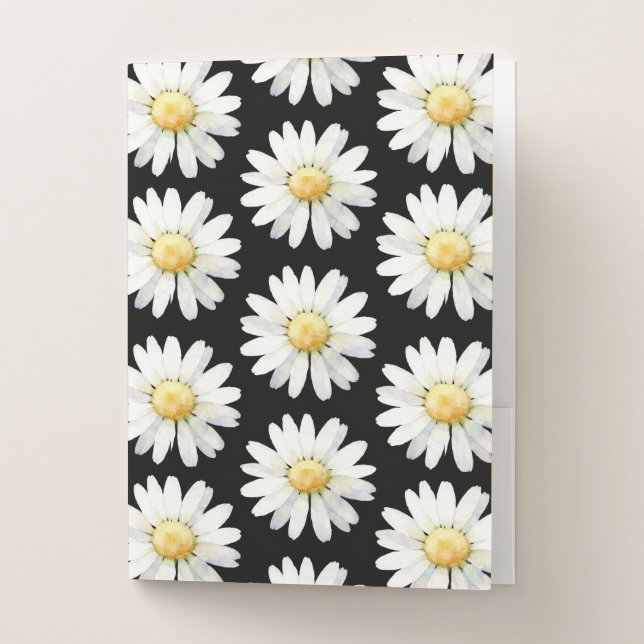 Yellow Dotted Daisy's Pocket Folder (Front)