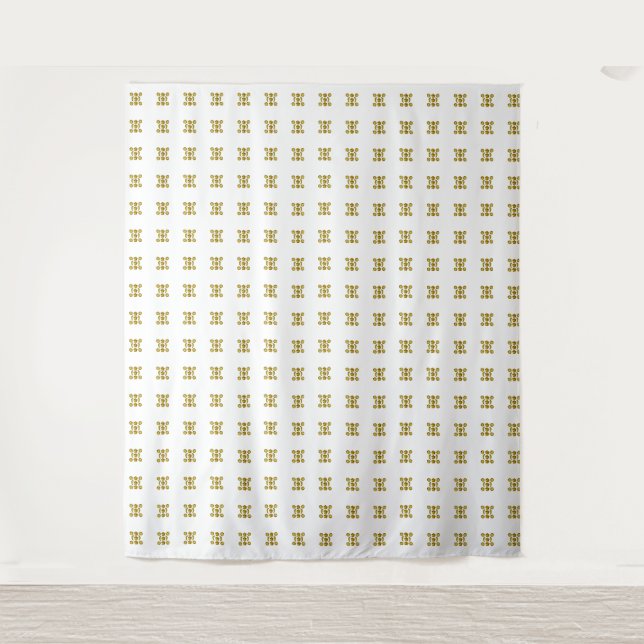 Yellow Dotted Pattern Tapestry (Front)