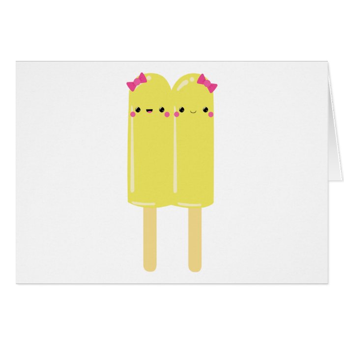 Yellow Double Popsicle Cards