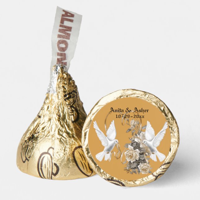 Yellow Doves And Roses  Hershey®'s Kisses® (Front)