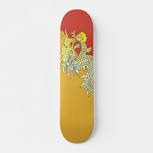 Yellow Dragon Skateboard Deck (Front)