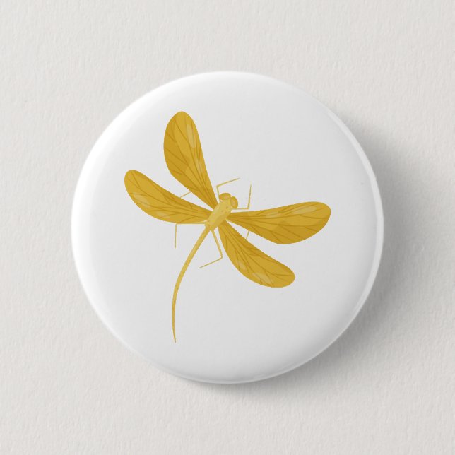 yellow dragonfly button (Front)