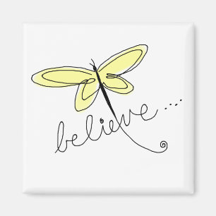 Yellow Dragonfly Magnet