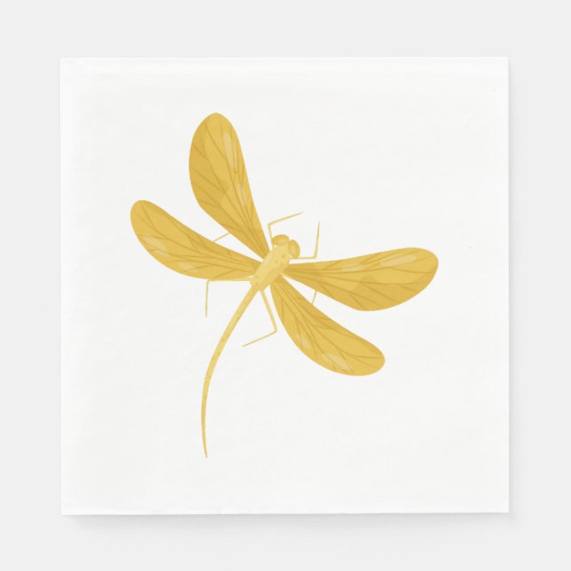 yellow dragonfly napkins (Front)