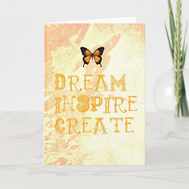 Yellow Dream, Inspire, Create Card (Front)