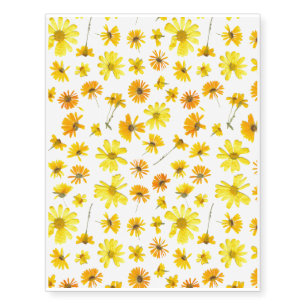 Yellow Dried Flowers - Temporary Tattoos