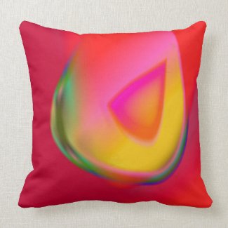 Yellow Drop Red Pillow