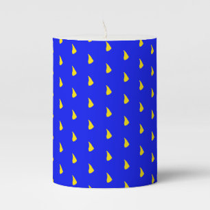 Yellow drops Pillar Candle