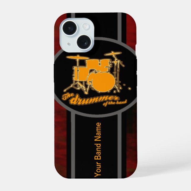 yellow drum customizable iphone case (Back)