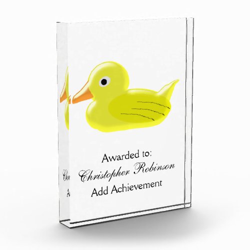 Yellow Duck Acrylic Award