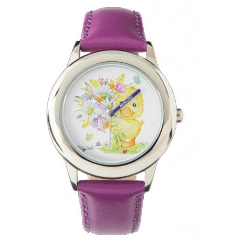 Yellow Duck And Bouquet Watch
