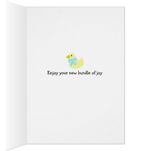 Yellow Duck Baby Congratulations (Inside (Right))