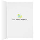 Yellow Duck Baby Congratulations Cards (Inside (Right))
