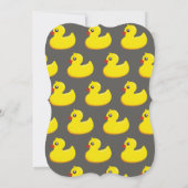 yellow duck baby shower - chalkboard look invitation (Back)