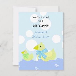 Yellow Duck Baby Shower Invitation