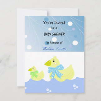 Yellow Duck Baby Shower Invitation